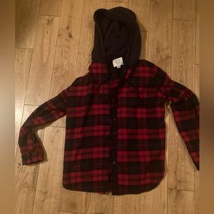 New without tags American eagle boyfriend fit thick cozy hooded shirt xs